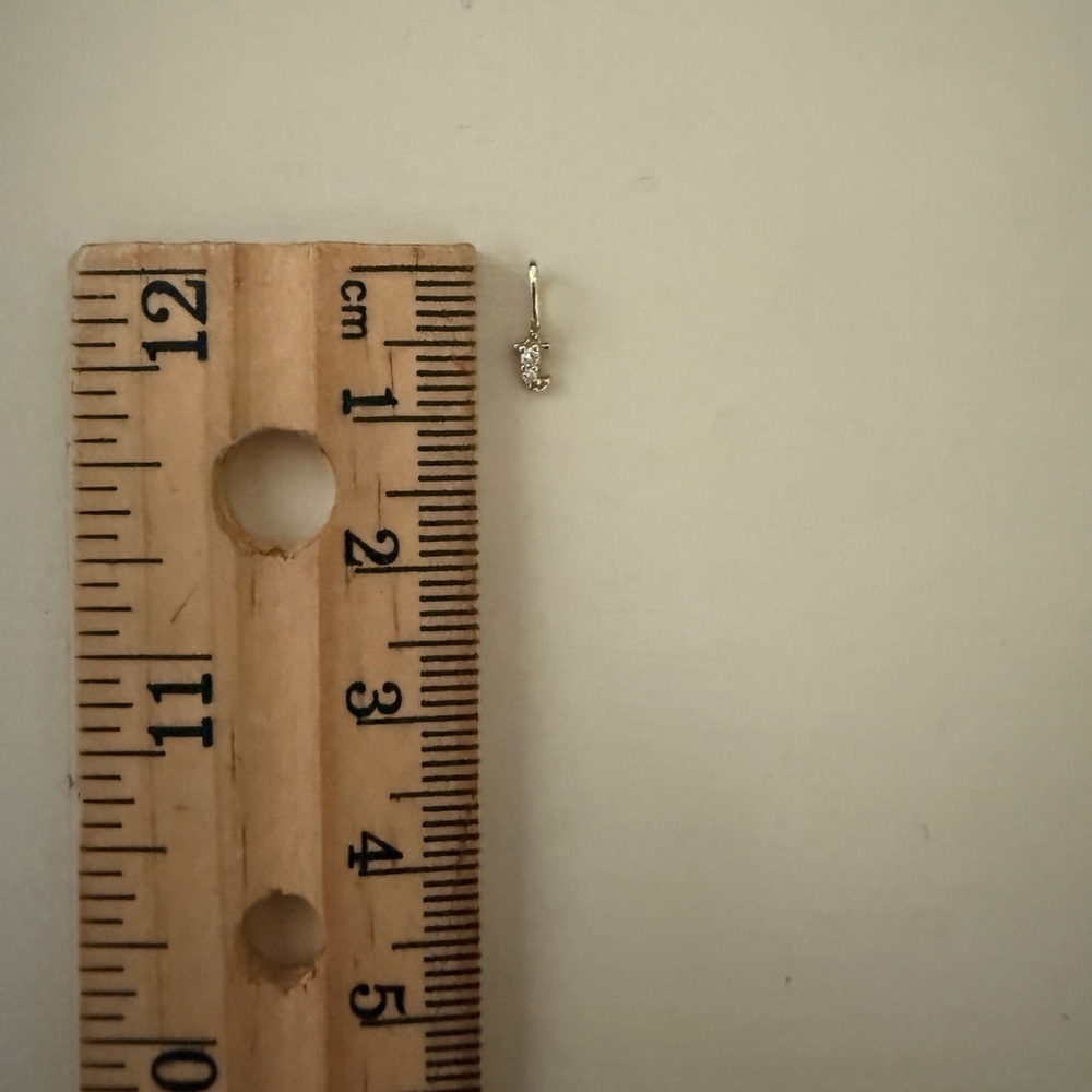 Catbird Diamond Tiniest "T” Charm - Picture 3 of 4
